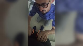 Twink Deepthroats Guy in Apartment Stairwell Fuck - 2 image