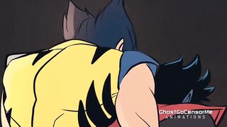 wolwerine fucking with blue twink