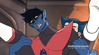 wolwerine fucking with blue twink