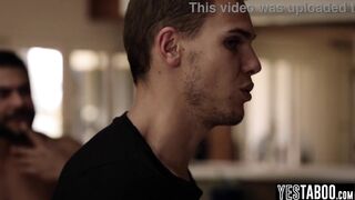 Big tits MILF and bisexual husband have three way with teen twink