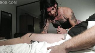 Crossdresser makes this guy fall in love with a great head massage.