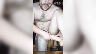 A gay man with the smallest dick in the world fucks anal and sucks a huge dildo after an ass! Russian porn with conversations