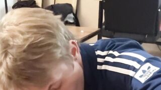 Submissive Twink Worships & Deepthroats My Massive Cock – Sloppy Blowjob Till Cum - 2 image