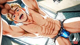Yaoi - Blonde Twink sex in a toilet Pic Collection - Anime Manga Asian Japanese Game Gay Porn