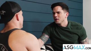 NEXT DOOR TABOO - Stepbro's Fuck Session - Beefy Muscle Helps Jock Cope