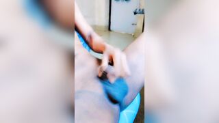 Femboy small cock play and piss