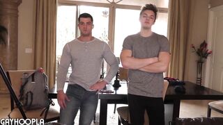 Teen Muscle Stud Collin Stretched Blake's Tight Ass - 1 image