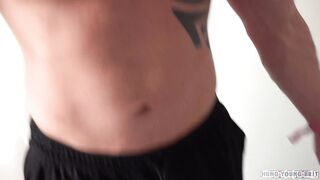 CUTE BLOND TWINK TAKES ARM SIZED COCK - 1 image