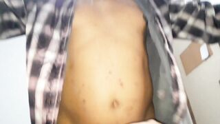 Skinny guy enjoys taking a cock from the fat trucker with the thick, black dick, getting it in the hair (complete double feature)