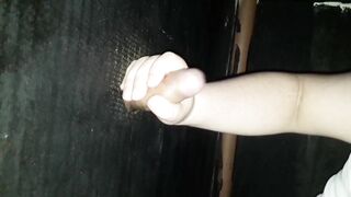 My neighbor saw my videos and wanted to record his first time in the glory hole getting milk (complete double feature).