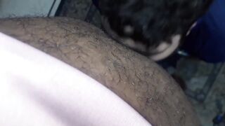 Fat guys have sex after soccer. Young hairy guy plays with the fat guy's greedy ass (complete double feature).