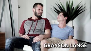 NextDoorStudios Twink Step-Bro gets 2 Bareback Cocks at Once!