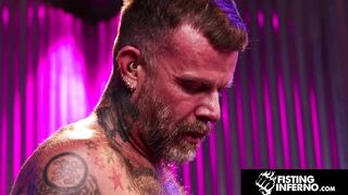 FISTING INFERNO - Hairy Hunk Greg Shoves Robot Plug Up Kyle Then Bareback Fucks Him