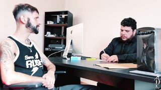 Watch this chubby bear get a rough and wild pica test on the couch