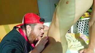 Uncut raw meat: Technician's fetish for fat Brazilian amateurs ends in raw bear-on-bear action