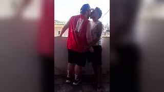 Watch me eat my dinner while dotado keeps it bareback & big on me!