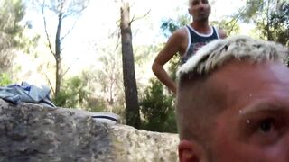 Lesbian sex in Barcelona: Bareback public sex with a hot amateur in dotados - 4 image