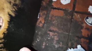 Interracialbarebackfucked in the gloryhole by a long, dark cock