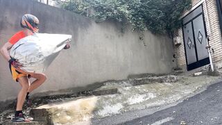 Muscular guy brutally fucks a young babe's tight asshole bareback - 1 image