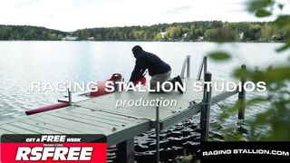 Watch this wild interracial bareback action with a bearded stallion and his hung black buddy