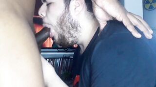 Watch this chubby white guy take on a black trucker in intense anal action with a bear-sized cock