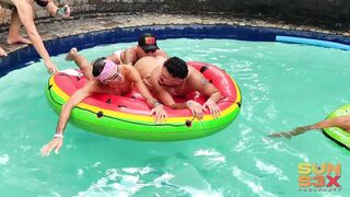 Brazilian beauty Yuri Gaocho takes on a huge cock in a wild bareback orgy with Brazilian bosses and big cocks - 8 image