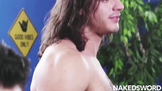 Muscular guy Moans while Alpha Wolfe goes all out on his raw ass - 2 image