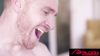 Leander & Adam Tracy swap bareback and rimjobs with a big dicked stud - 10 image