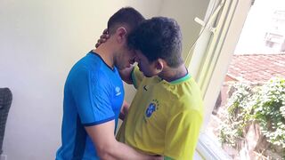 Two Latino sluts take turns banging each other raw in Rio - 1 image