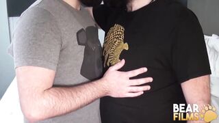 Kinky bearfilms Bear Jean Paul and Bareback Bear with a fat cock ring - 1 image