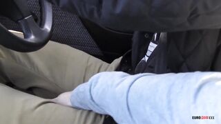 Creamy Finish: Shaun Mann & James Thomas have a sneak peek at raw Car sex with a big cock - 1 image