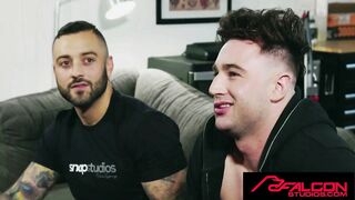 First live cam show with Drew Valentino & Michael Boston - raw, deepthroating, and anal action!