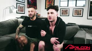 First live cam show with Drew Valentino & Michael Boston - raw, deepthroating, and anal action!