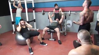 Wild gangbang with rough bareback action - 1 image