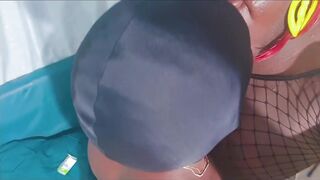 Sweetpebx's condom-less blowjob and bareback sex with a huge booty babe