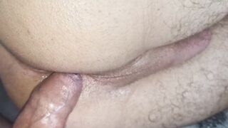 Watch this wild homemade video of a big cock being stuffed in the ass of a hot babe until she squirts! - 1 image