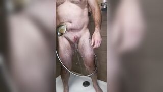 Cicci77 with Pedro in the shower, masturbates piss and cum a lot!! - 8 image