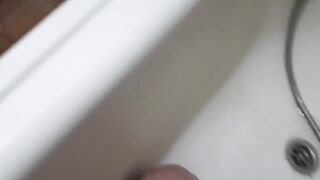 dirty worker is tired after work and takes a shower - 7 image