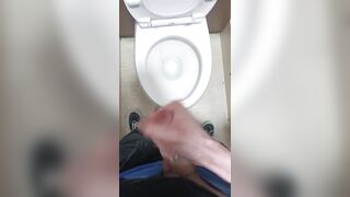 Wanking in a bathroom stall - 3 image