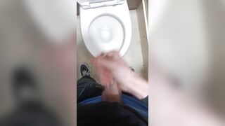 Wanking in a bathroom stall - 5 image