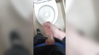 Wanking in a bathroom stall - 7 image