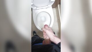 Wanking in a bathroom stall - 9 image