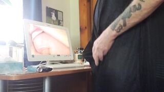 Quivering orgasm while watching me get fucked by my machine. - 2 image