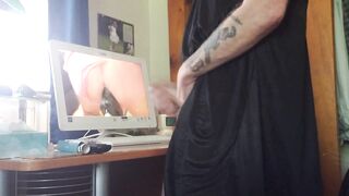Quivering orgasm while watching me get fucked by my machine. - 4 image