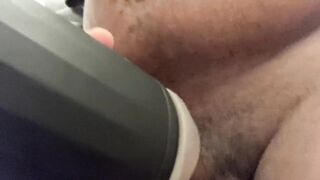 Thick Black Cock Stuffing Fleshlight at Friends House. - 9 image