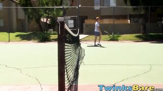 Pierced twinkie takes two cocks in his butt at the same time - 2 image