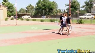 Pierced twinkie takes two cocks in his butt at the same time - 3 image