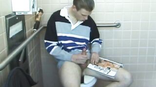 Christian Strokes Cock In Toilet - 6 image