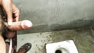 Big cock pissing in toilet room - 8 image