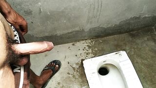 Big cock pissing in toilet room - 9 image
